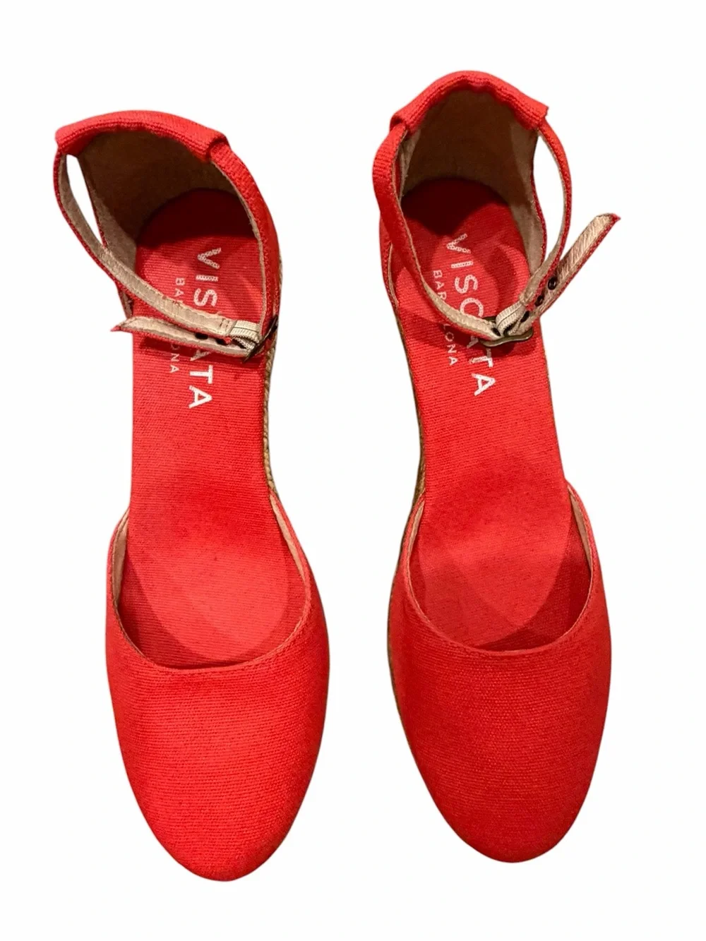 Viscata Barcelona Handmade Canvas Wedge Espadrilles size 41 US